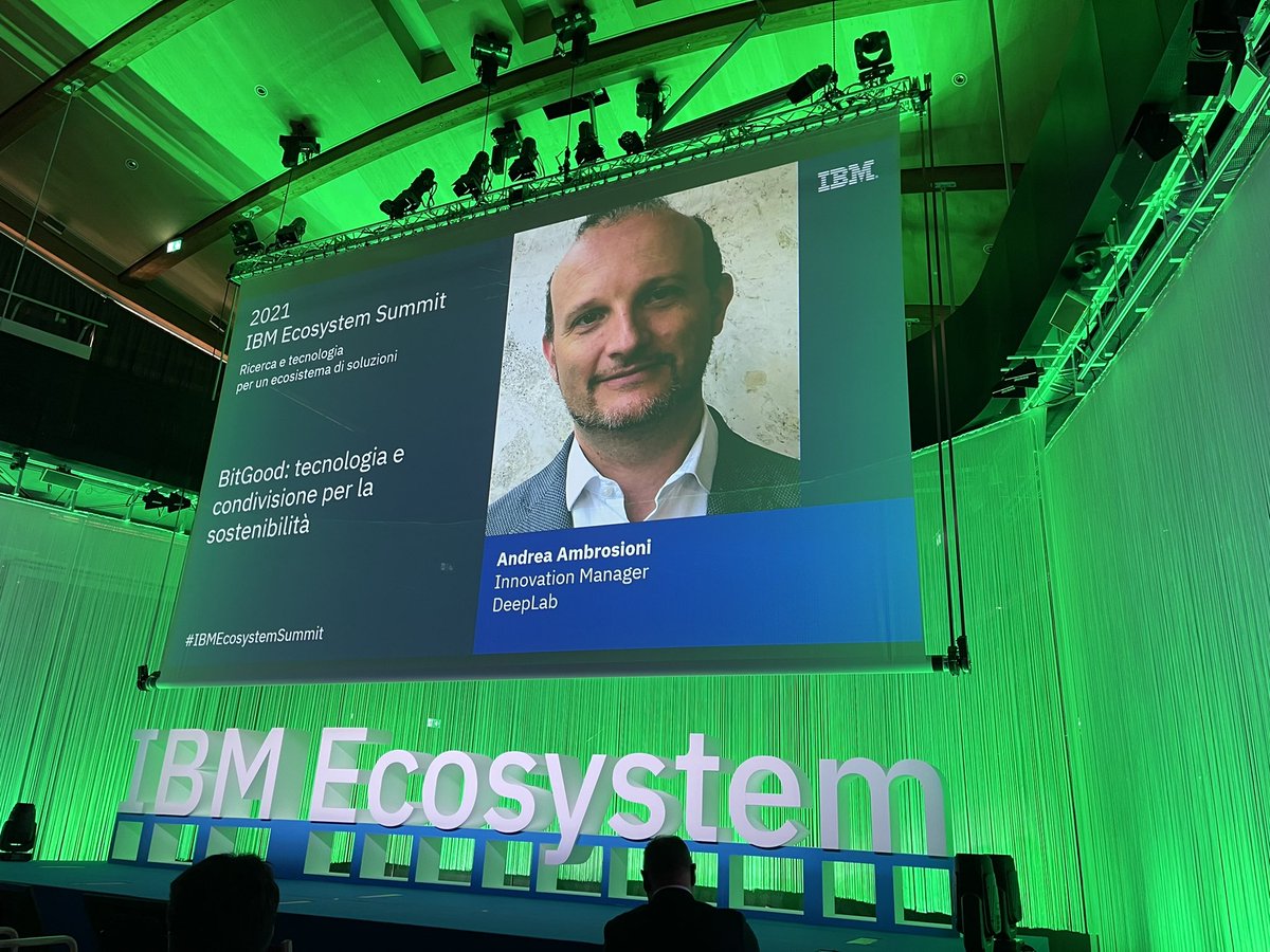 MarcoLorux's tweet photo. Tocca alle storie di eccellenza concreta #partner @IBMItalia tocca a #deeplab con una soluzione come #bitgood: piattaforma innovativa nata per combattere lo spreco alimentare
#ibmecosystemsummit https://t.co/04ZIPv3FLW