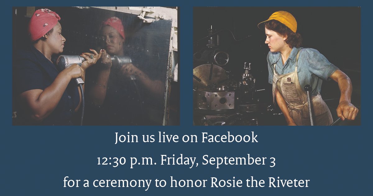 Help us honor the legacy of and express our gratitude for #RosietheRiveter with @thanksp_s as we celebrate the greater Washington, D.C. region as a “Model Rosie City.” Live on Facebook at 12:30 p.m. ET Friday:  fb.me/e/1iSlzomsq