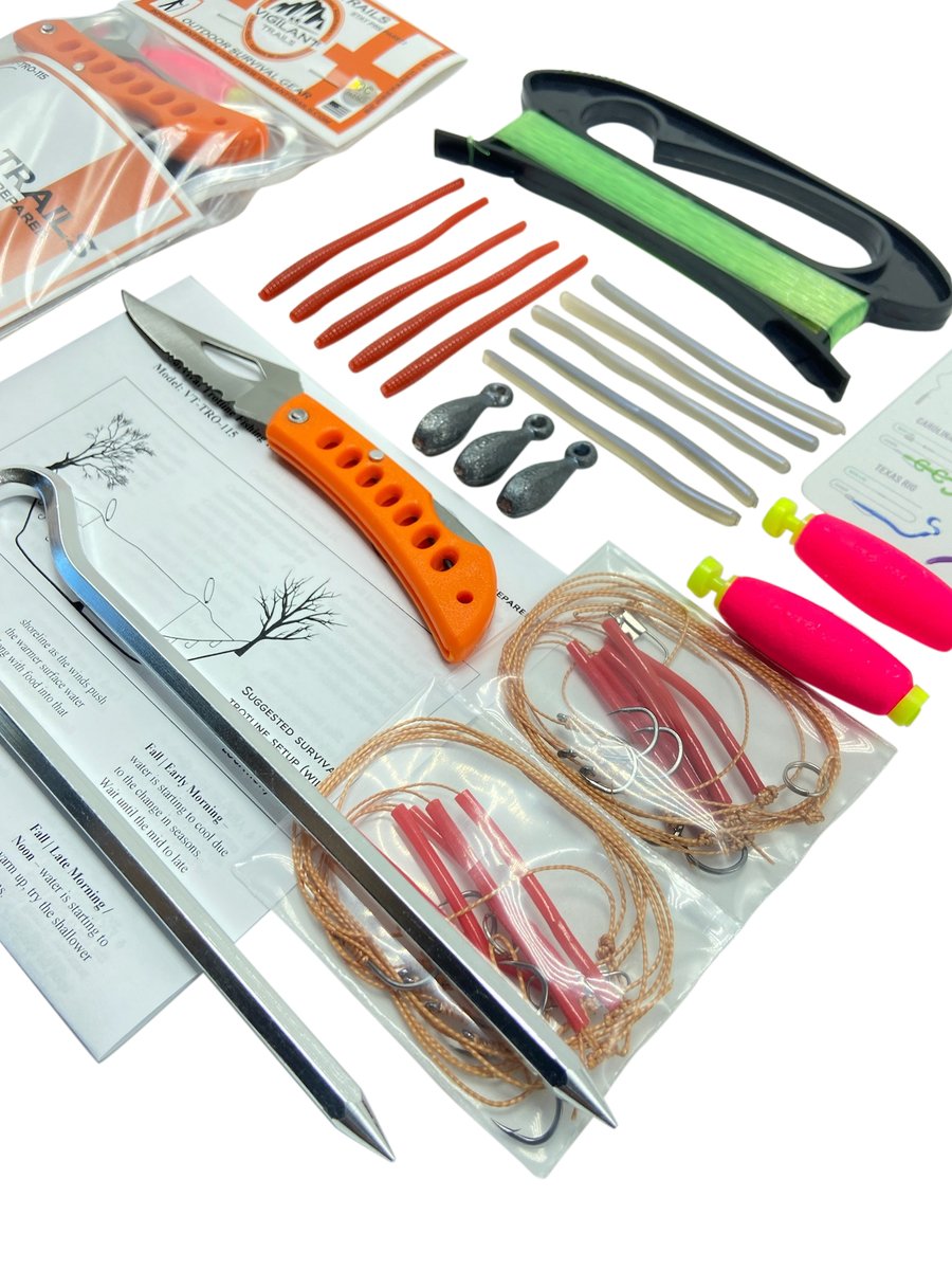 Having both Active &amp; Passive methods to secure food in a Survival situation, 1. Increases your chances of a successful catch, 2. Reduces calories spent. Sometimes Passive is Best. Set it &amp; Forget it. <a href="/vigilanttrails/">Vigilant Trails®</a> Survival Trotline | Stage-1. #fishing #survival #hiking