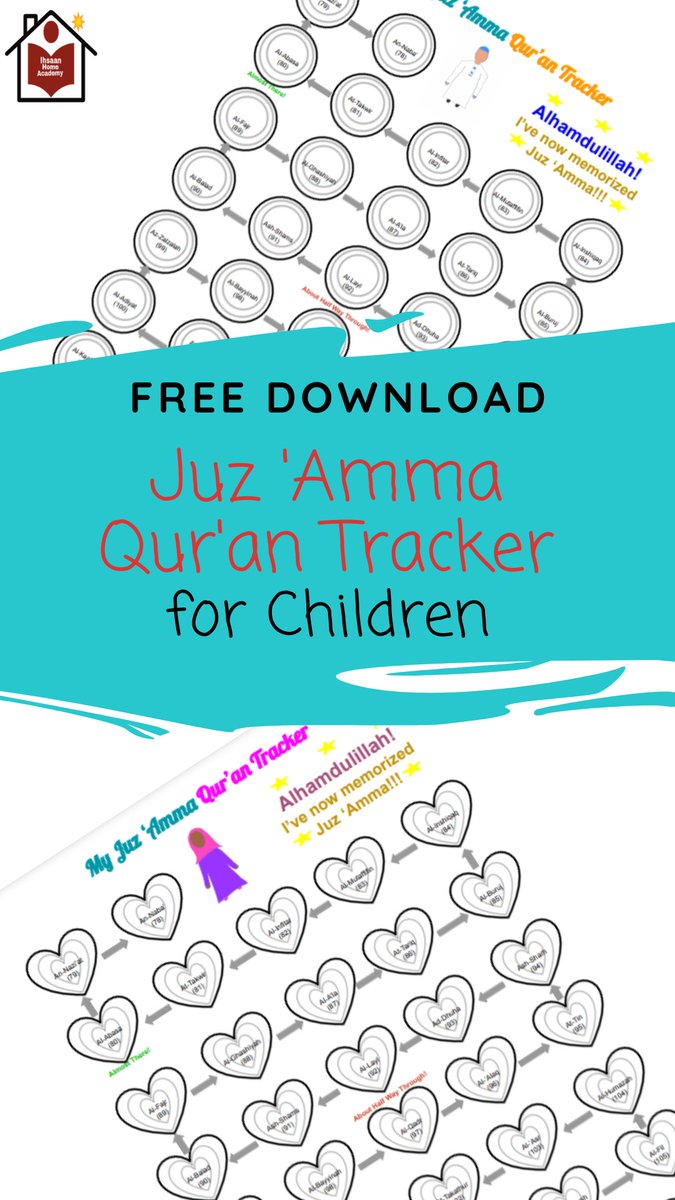 Free Juz 'Amma Qur'an Tracker printable. 
#qurantracker
#Qurantime
#Quran
ihsaanhomeacademy.com/2021/09/juz-am…