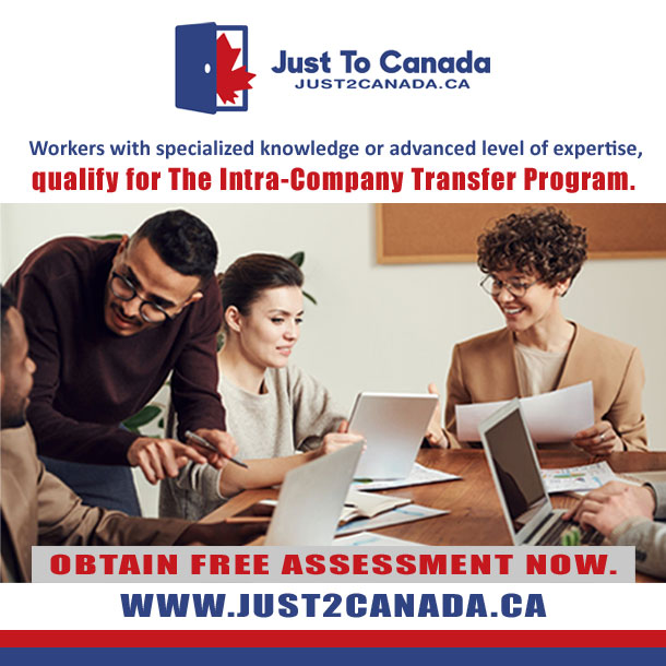 Just2Canada's tweet photo. Workers with specialized knowledge or advanced level of expertise qualify for the Intra Company Transfer Program. For more info https://t.co/iu6Z79DQ9P 

#just2canada #settleincanada #canadianimmigration #ICT #intracompanytransfer #BusinessCanada #anoolal #immigrationcanada #visa https://t.co/iqdDxeDccQ