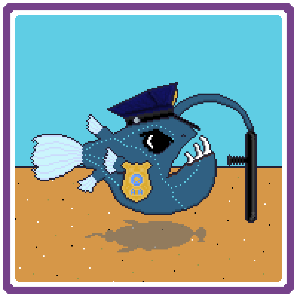 Here's another look at an angler dropping with base series 02 on or around next Monday! Anglers #1-10 are on sale now over on OpenSea! Please follow the project and share! opensea.io/collection/ang….  #NFT #NFTs #NFTcollection #NFTCommunity #nftcollector #Crypto #AngryAnglers