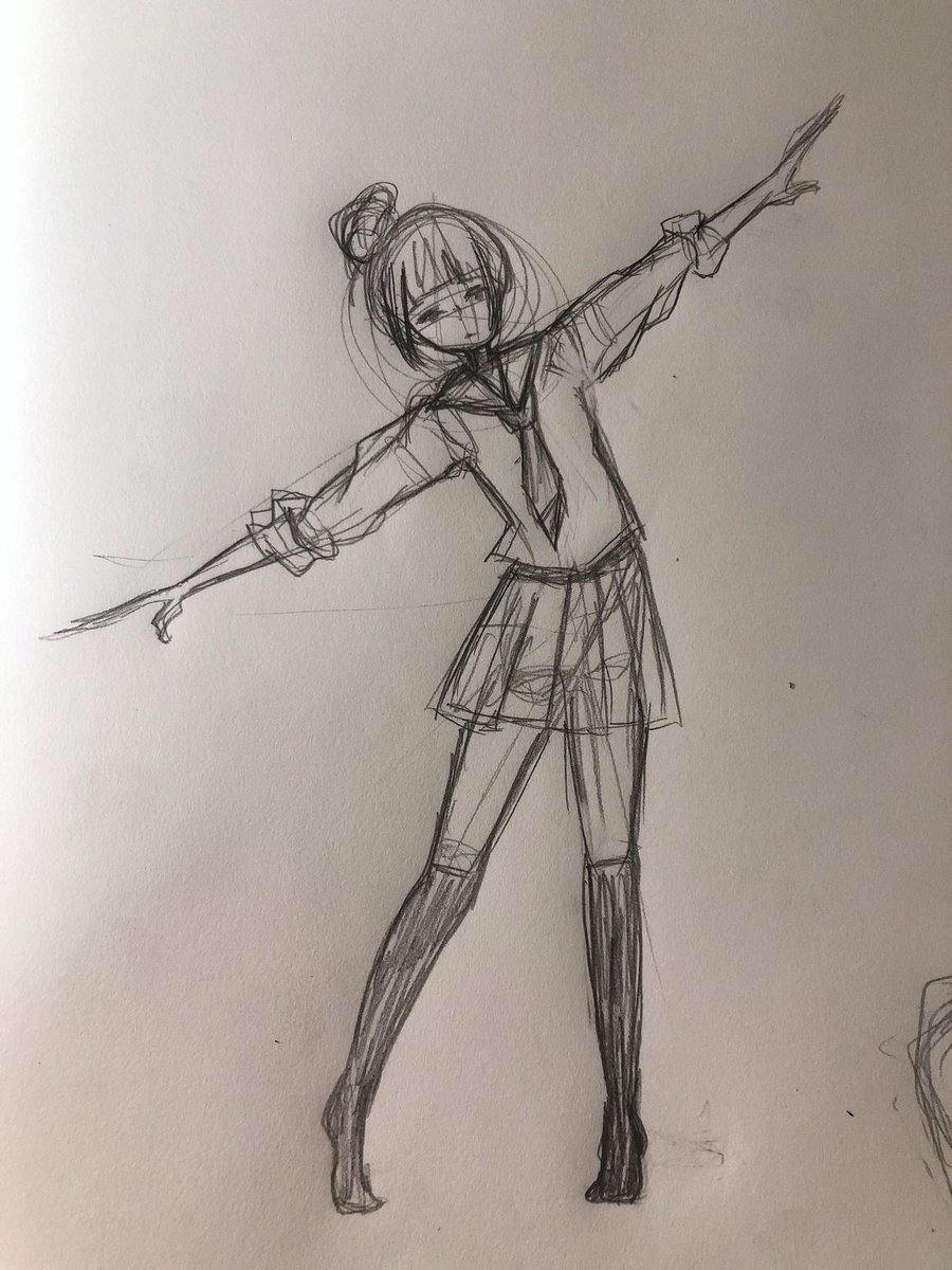 b2_uw8's tweet photo. 飛行機ごっこ(※この便は将来行きではございません｡)
 #イラスト  #イラスト好きさんと繋がりたい  #練習  #女子高生  #JK  #将来  #イラスト練習中 https://t.co/tdJCg55mbs