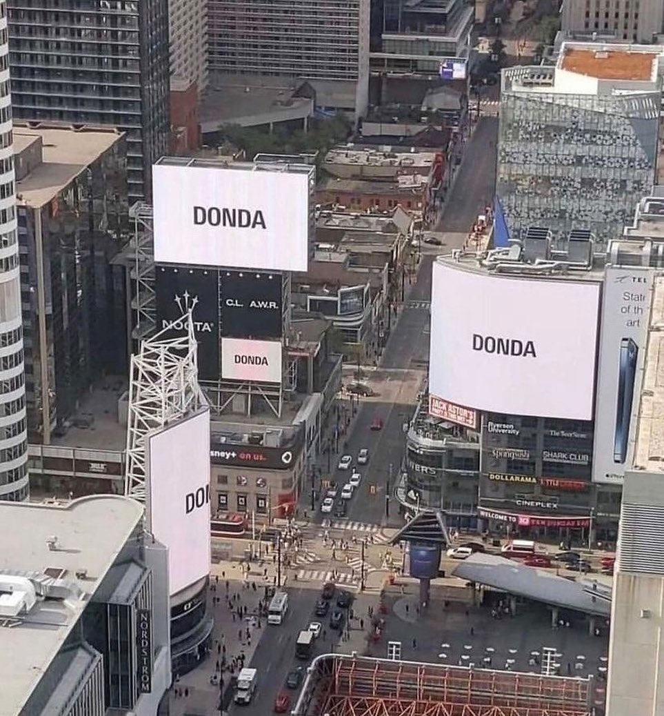 thesolesupplier's tweet photo. This is next level petty... @KanyeWest just bought all the billboards around @Drake's "Certified Lover Boy" Toronto spots 🤣

📷: https://t.co/xCH7THhm0S https://t.co/81bQd69eQG