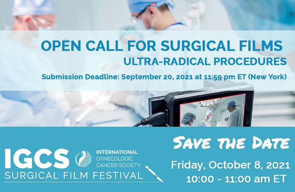 IGCS is now accepting Surgical Films for the October 8th Surgical Film Festival. The deadline is September 20, 2021. 

For more information ⬇️
igcs.org/surgical-film-…
