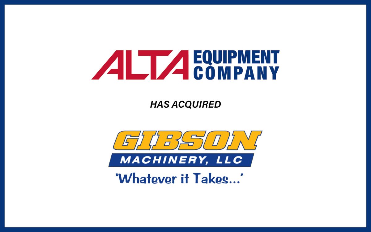 We're happy to announce that we've acquired Gibson Machinery.  Gibson Machinery LLC. is a privately held premium equipment distributor based in Oakwood Village, near Cleveland, Ohio. 
Learn more at bit.ly/3mUZyVN
