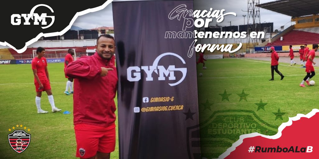 CD_Estudiantes's tweet photo. ¡Gracias a nuestros amigos de Gimnasio-G por mantenernos saludables y deseables! 😉😎🔥 https://t.co/UYQ6buF9xJ