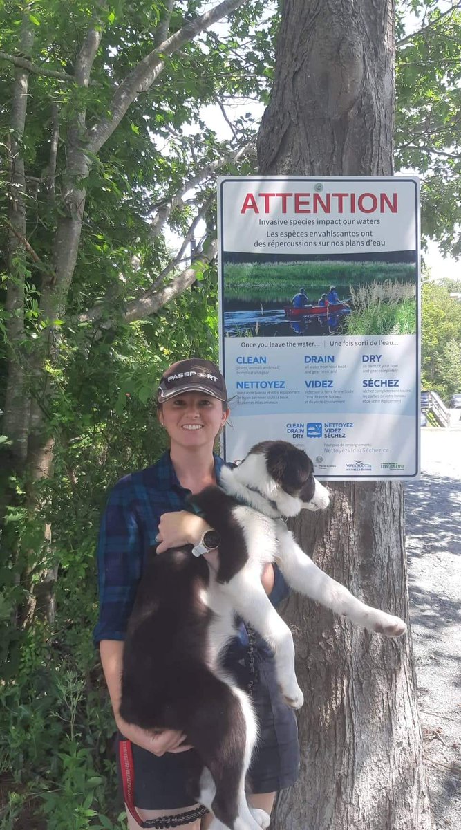 When you're around lakes, rivers, and ponds in #NS this summer keep an 👁 out for these amazing signs put up by @nsinvasives1 . #CleanDrainDry #ProtectFreshwater 🏞🚤🛶❤🙌