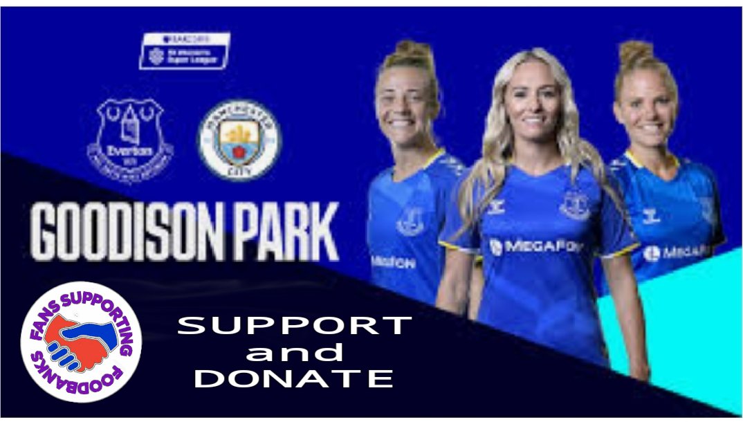FANS SUPPORTING FOODBANKS #RightToFood (@sfoodbanks) on Twitter photo Com'on com'on get down to Goodison Park.....
Really looking to this Saturdays opener against <a href="/ManCityWomen/">Manchester City Women</a> .....
Support the team, donate to the Foodbank, our van will be on Goodison Road
#HungerDoesntWearClubColours or have a gender.
#RightToFood Com'on com'on get down to Goodison Park.....
Really looking to this Saturdays opener against <a href="/ManCityWomen/">Manchester City Women</a> .....
Support the team, donate to the Foodbank, our van will be on Goodison Road
#HungerDoesntWearClubColours or have a gender.
#RightToFood