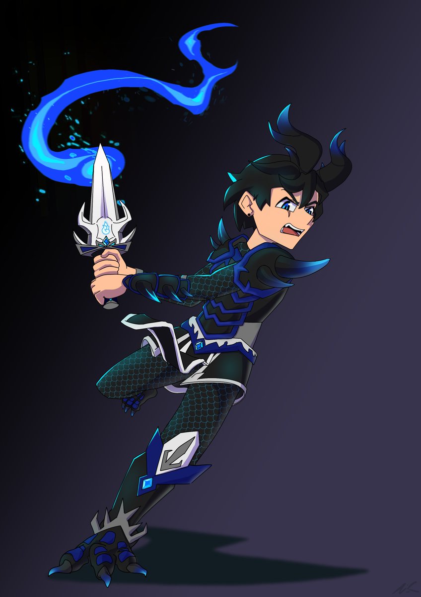 my part of an art trade with <a href="/John_DragoBlood/">🔱 John DragoBlood 🔱</a> ! featuring his #wizard101 character 

sorry this took so long😅