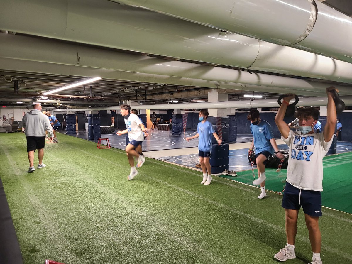 Another great session in the weightroom with Coach Frank. Soccer boys gearing up for opening day. #WinTheDay