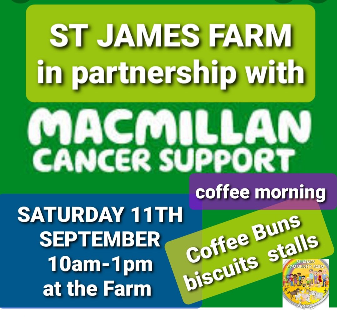 Working in partnership with Macmillan..coffee morning next Saturday come along