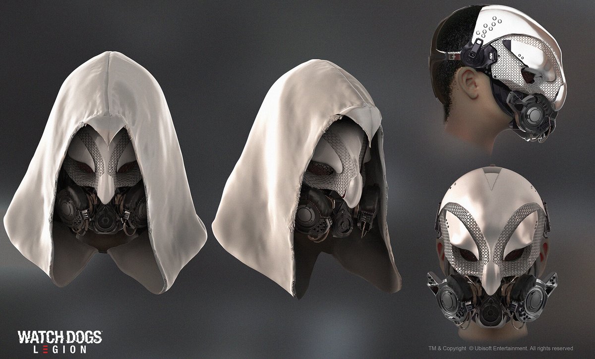 CODEX on Twitter: "Assassin mask and hood design for the Watch Dogs Legion with #AssassinsCreed, created by artist Travis Couch from @UbisoftToronto. https://t.co/DruPPJFOFH" / Twitter