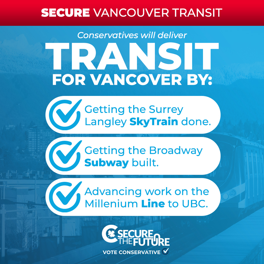 Kailin_Che's tweet photo. A Conservative government will focus on building the transit infrastructure needed in #yvr to get our economy moving. #SecureTheFuture #Elxn44 https://t.co/rGA5Kg1MXP