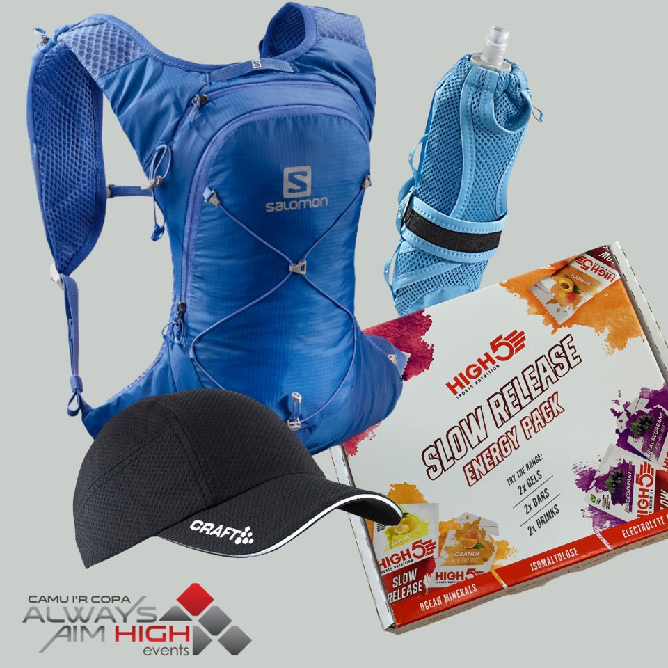UKRunChat's tweet image. RT this &amp;amp; follow @aahevents to be in the Sun 5th Sept 9pm prize draw for your chance to win this fantastic prize bundle of a Salomon bag and hand bottle, a High5 slow release energy pack and a Craft run cap, worth £115. We will have 1 winner #ukrunchat