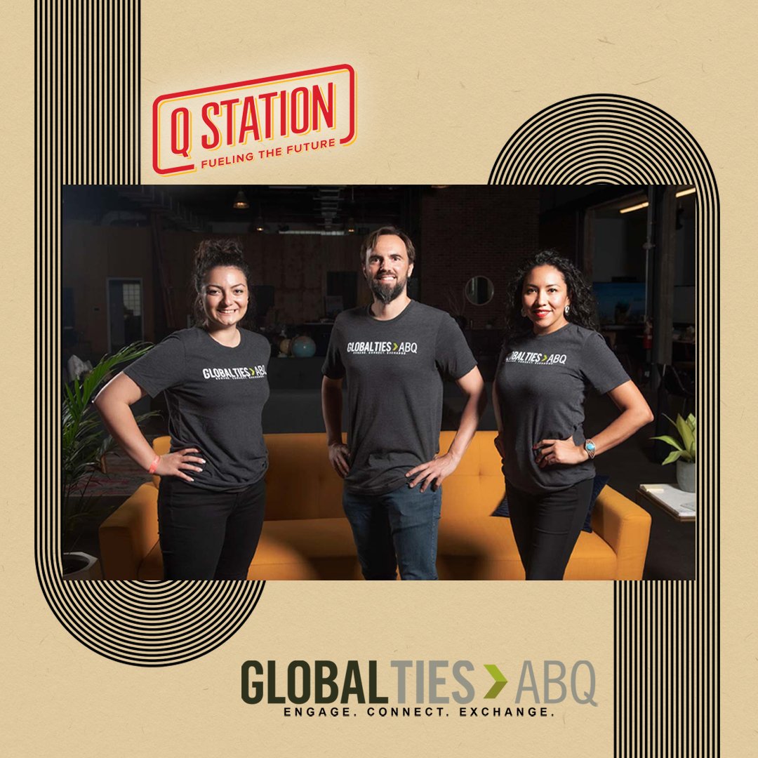 Meet @GlobalTiesABQ one of Q Station’s valued partners! 🌟🌎

They connect visitors, build professional skills, exchange ideas, and form partnerships to the local community! 

We’re happy to have them around! 🙌

#abq #innovation #qstation #globalties