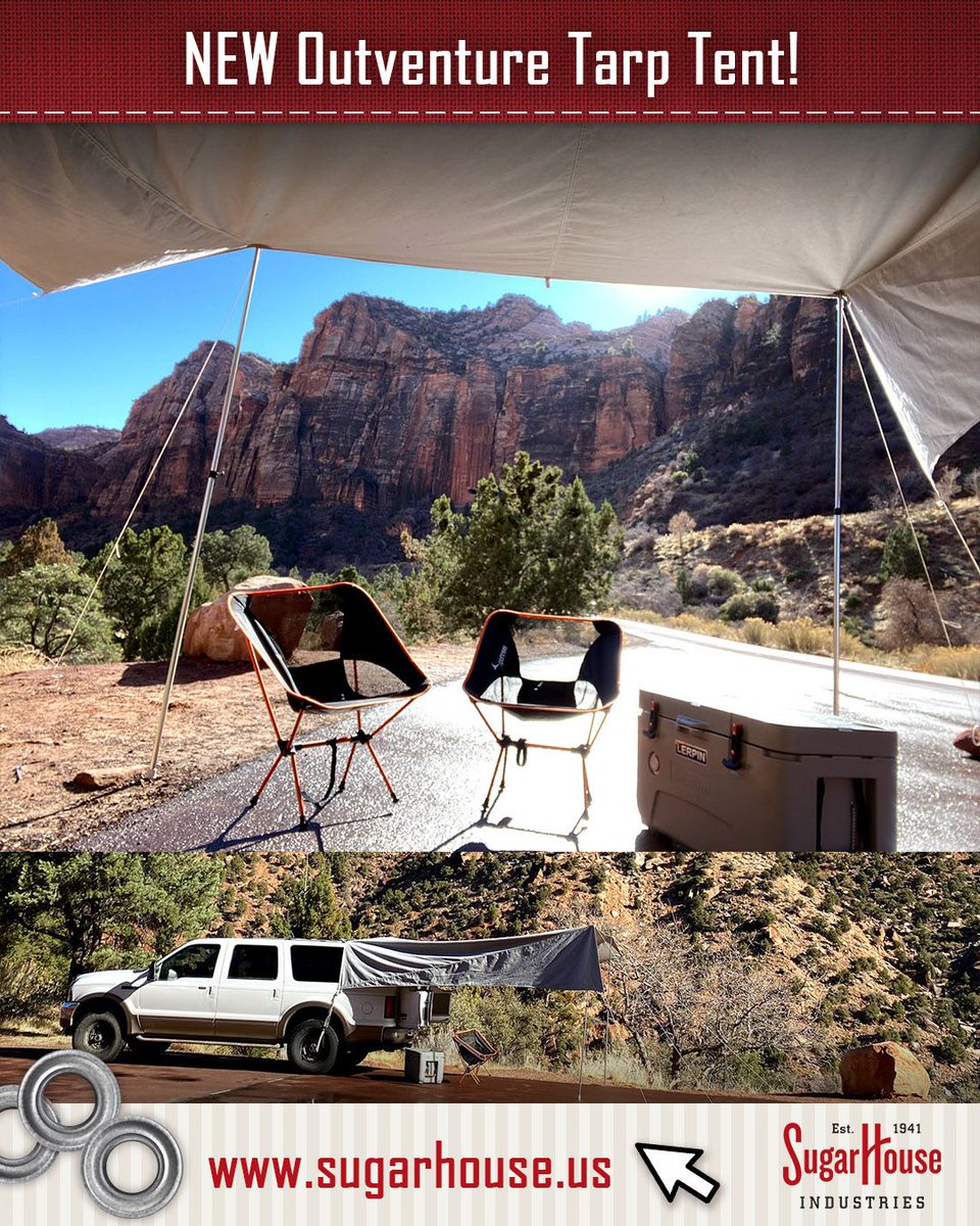 SugarHouseInd's tweet photo. Have you seen our NEW Outventure Tarp Tent? It can go wherever you go. Set it up and connect to your UTV/ATV, truck or van, or even your boat! It provides extra shade, shelter and is wind resistant and water repellent.

https://t.co/ymoC2lFSGQ https://t.co/RVQ5CawArB