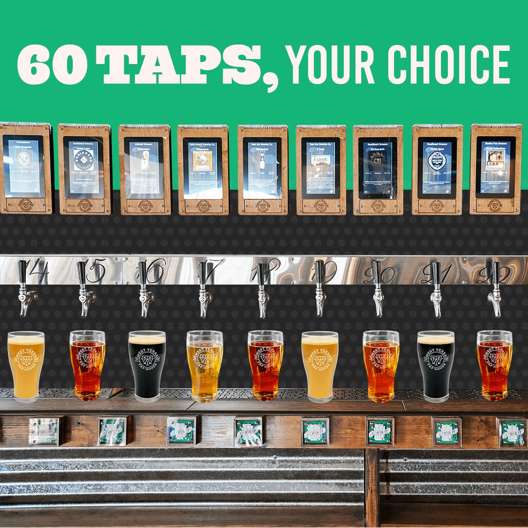 westtextaphouse's tweet photo. Take freedom of taste into your own hands 🍻
.
.
.
#wtth #elpaso #elpasotx #itsallgoodep #eptx #taphouse #selfserve #variety #CraftBeer https://t.co/Zuc2iV5jBI