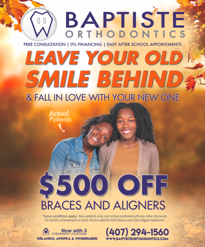 You're going to FALL IN LOVE with our new promotion! Baptiste Orthodontics is offering $500 OFF braces and clear aligners for new patients. Learn more ow.ly/VRAf50G3hBp