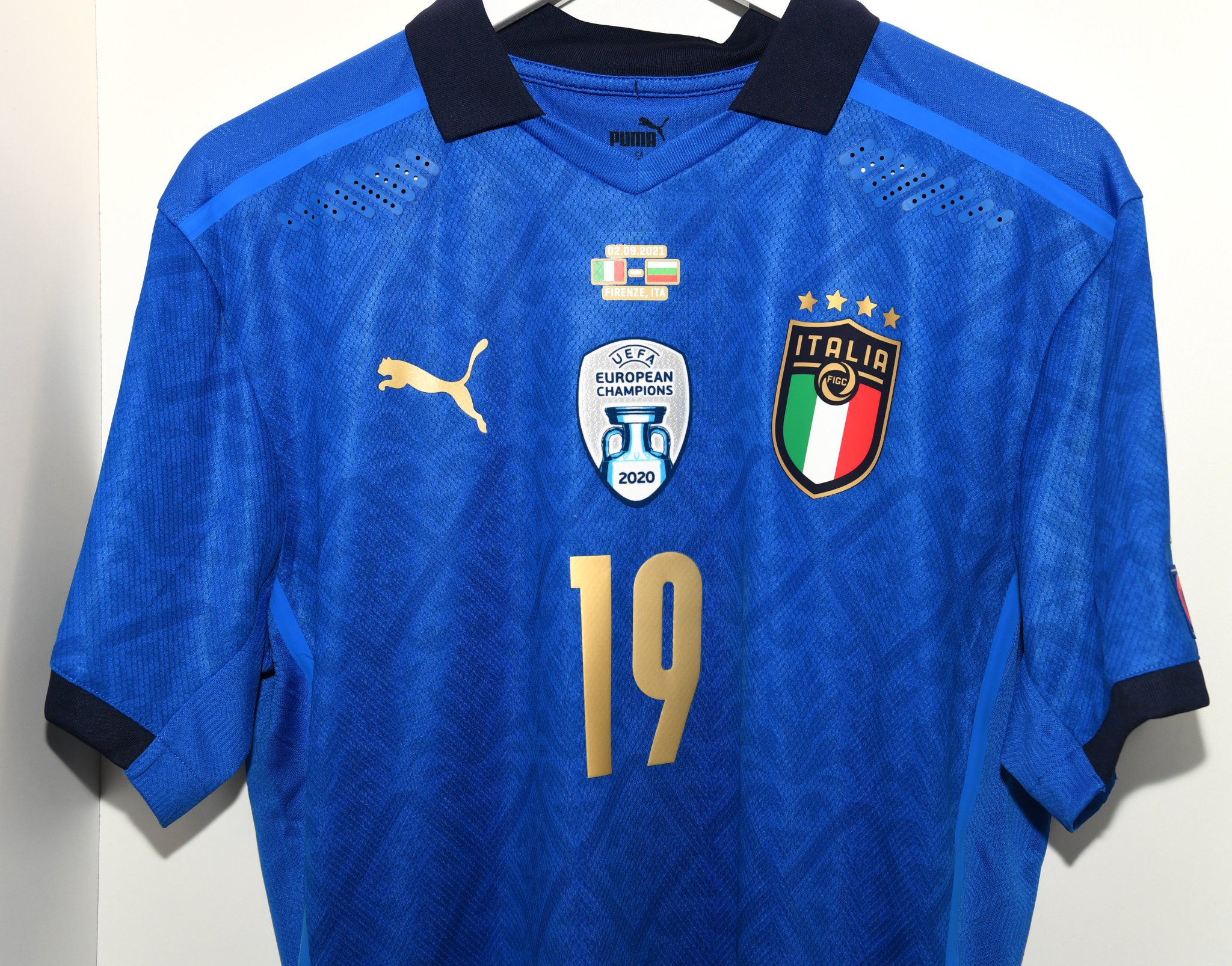 Camiseta Italia European Champions 2020 Azul Oscuro Tailandia