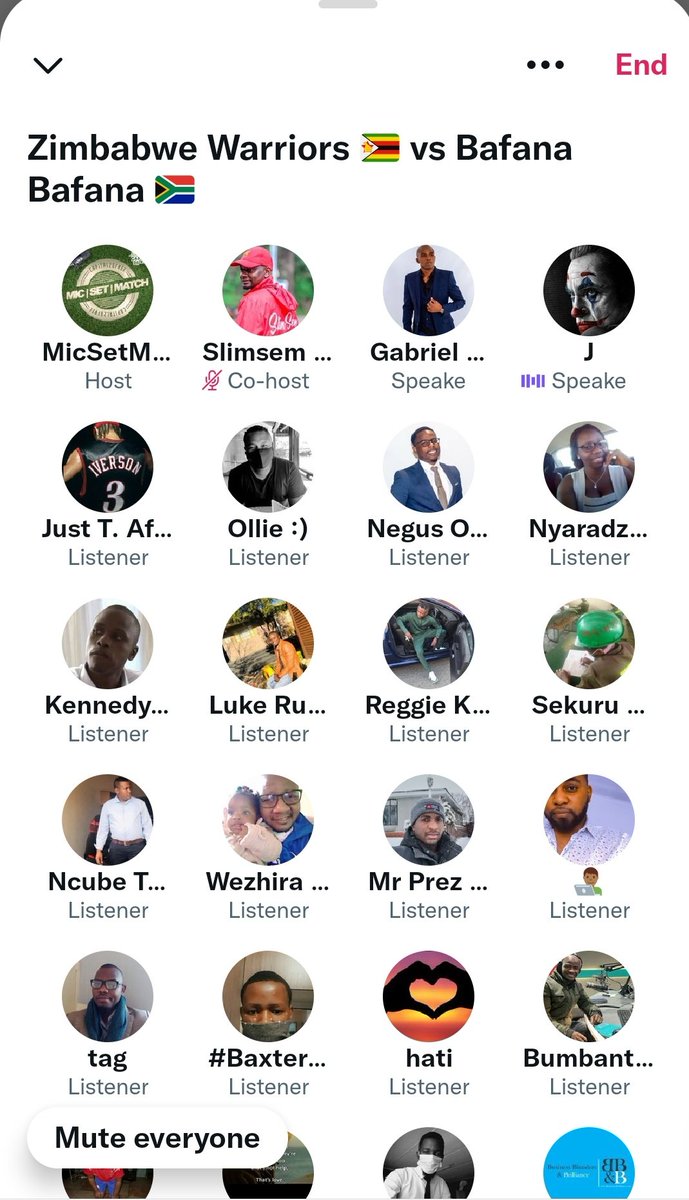 To everyone that joined in today's Spaces discussion, we thank you and Go Warriors Go! 🇿🇼

Shout out to <a href="/Gab_nyoni27/">Gabriel Nyoni</a> ⚽️