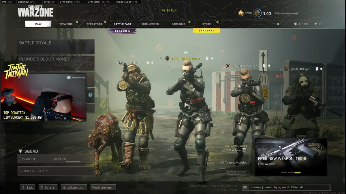 nave2526's tweet photo. This is wonderful to see! Lets Go Boys!! 
@timthetatman @drdisrespect @DrLupo @CouRageJD https://t.co/eRIZpfXn47
