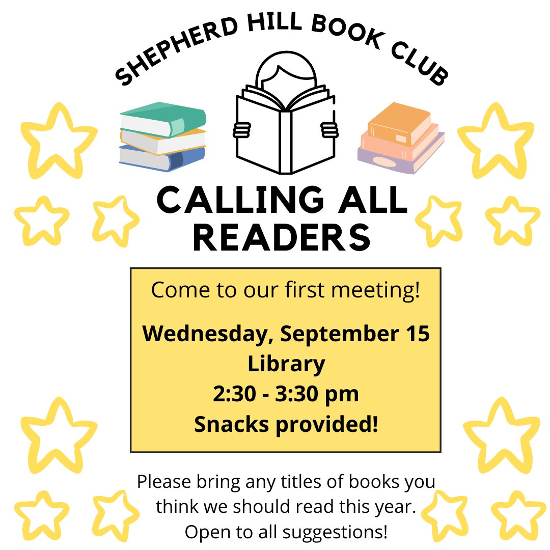 Book Club needs new members-- join us! We meet once a month to discuss a book (and we choose titles at our first meeting, so come and represent your favorite genres!), snack, and talk about reading and other miscellany. 🤩 #ramsread