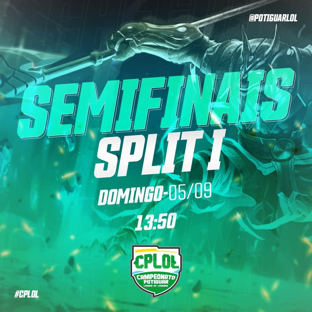 PotiguarLol's tweet photo. Chegou a hora das Semifinais do CPLOL!
Quatro equipes disputam o título de primeiro Campeão Potiguar 🏆
Domingo (05/09) - 13h30 📍
#CPLOL #LOLRN https://t.co/3O9jRP66kE
