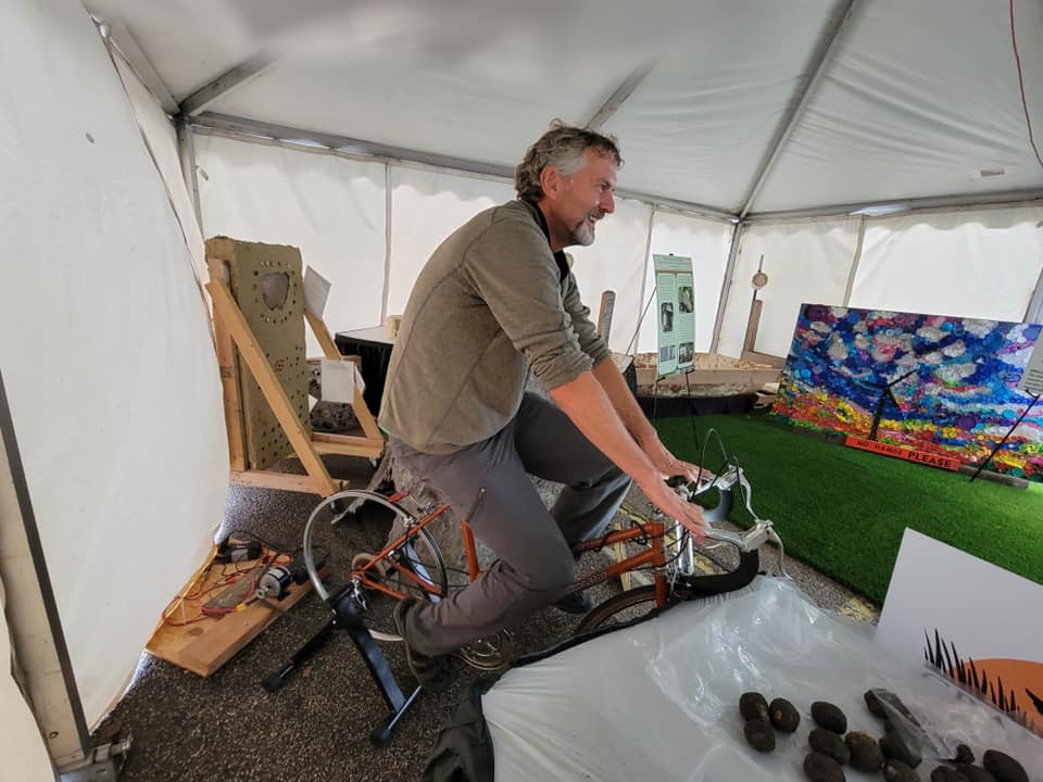Bike pedal power! This is a student project at the <a href="/NEStateFair/">Nebraska State Fair</a>. Come check it out! @JustinSimmonsNE