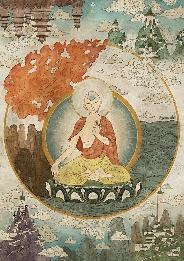 Personagens de Avatar em estilos tradicionais (Parte I)

Aang - Thangka Tibetano