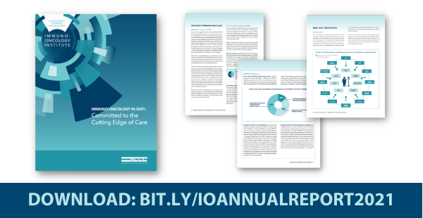 ACCCBuzz's tweet photo. The ACCC Immuno-Oncology Institute annual report, Immuno-Oncology in 2021: Committed to the Cutting Edge of Care, highlights the growing use of #immunotherapies to treat cancer in the U.S. Download the full publication: https://t.co/dVCIcsmmIC https://t.co/Lif9LqAv52
