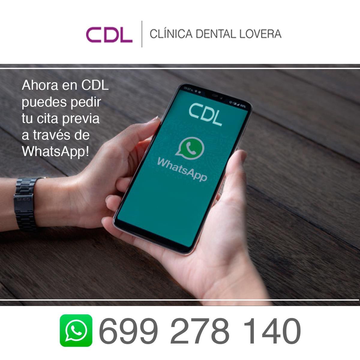 cdlovera's tweet photo. Recuerda que puedes pedir tu cita a través de WhatsApp #CDL #esplugues #odontologia #implantesdentales #ortodoncia #cirugiabucal https://t.co/X3LYzb29hG