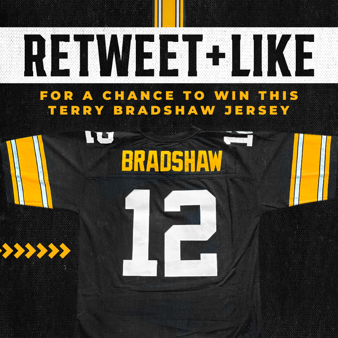 A gift for you on Terry Bradshaw's birthday 🔥 🔁 + 💛 for a chance to win this #️⃣1️⃣2️⃣ jersey