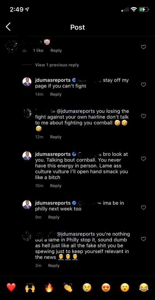 dmoneyownz's tweet image. Why is @JDumasReports talking all this shit about the @sixers 🤡? #notprofessional @kron4news @BleacherReport @957thegame @NewhouseSU @barstoolsports @ComplexSports