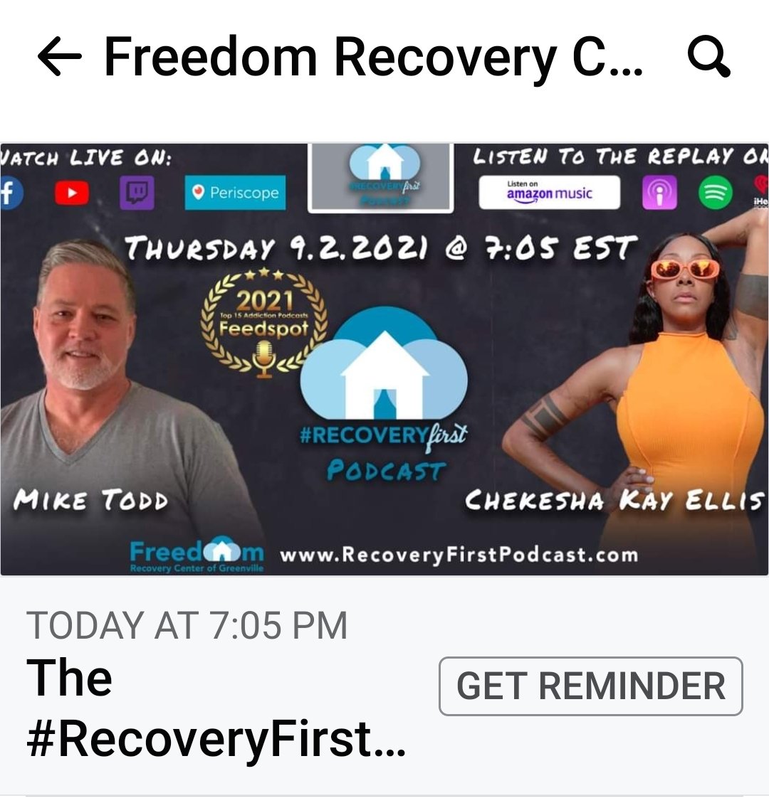 Chaseisover's tweet photo. Today at 7 I'm Podcasting with Mike Todd and Todd Widdows 
#podcastlife #podcasting #15thPodcast 
#NationalRecoveryMonth
#WeDoRecover
#Service #Purpose

https://t.co/z5ag0SGyaH
Follow this link to
watch live on Facebook ! ☝🏾 https://t.co/9wURbGbTrs