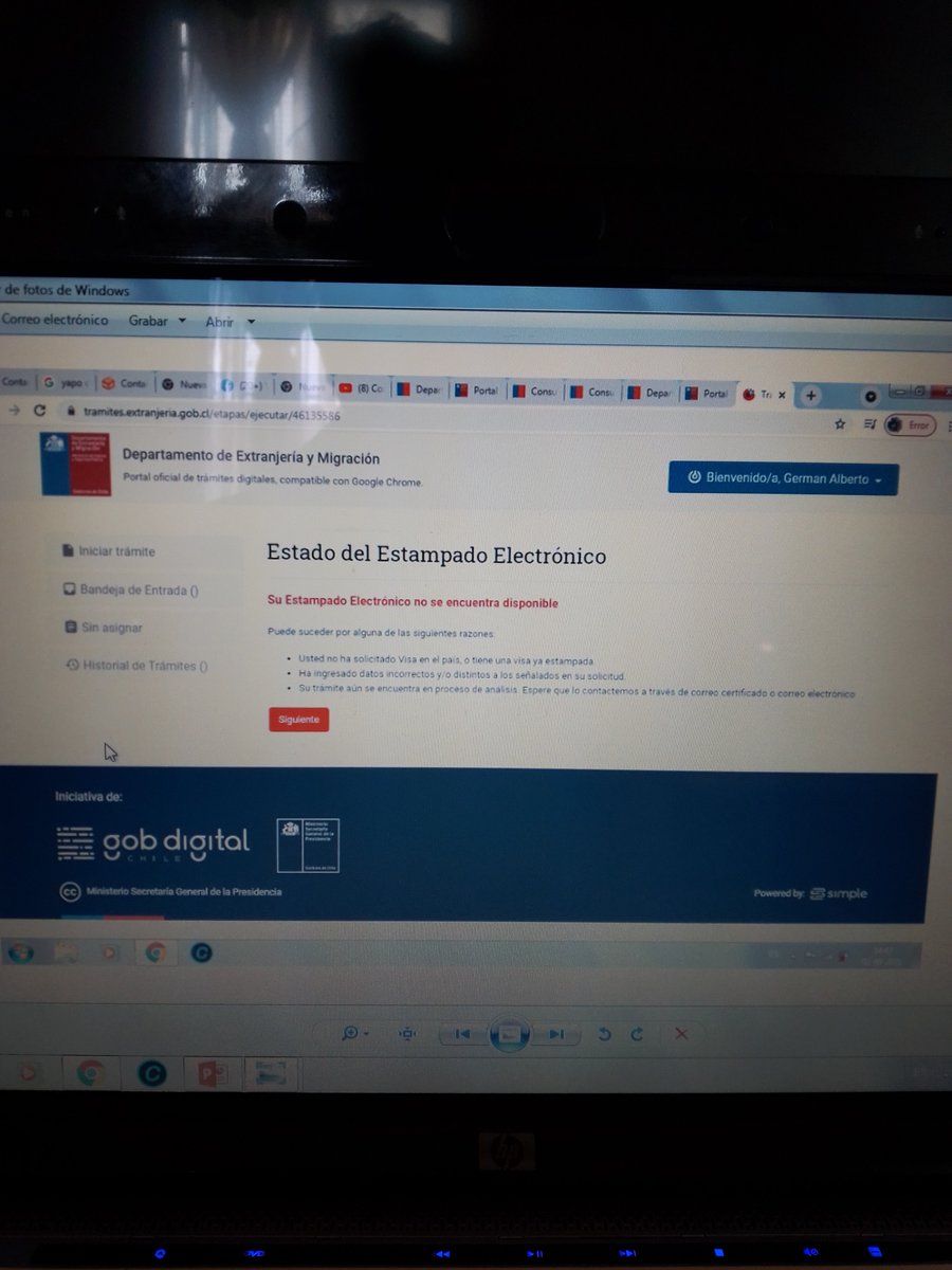 GermanBqto's tweet photo. @DptoExtranjeria Saludos, se me pasó el plazo para el estampado electrónico de la prórroga (12/8), y no me deja realizarlo, que debo hacer? https://t.co/XUJbM12RRy