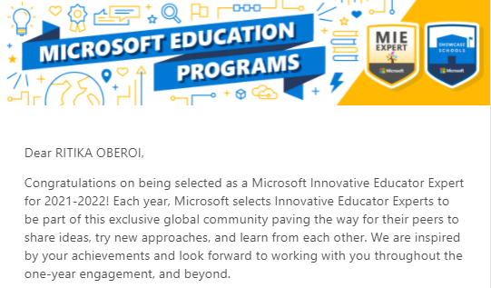 ritikaoberoi70's tweet photo. Dream It. Believe It. Work for it. Achieve It.💕
#MIEExpert #Microsoft365 #MicrosoftEducation #learning 
Thank you @vandana_marwaha @Kashkal87 @anubha1975 @anubhakalra2  @adiba30  @shjspea @DelhiPrivate @MicrosoftEDU @MSEducationUK @Flipgrid @MicrosoftTeams https://t.co/dC3c2RS2Sp