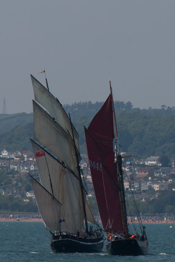 RedOverRedMusic's tweet image. The 2016 #Brixham heritage sailing regatta @PilgrimBM45 and a Bretton Lugger