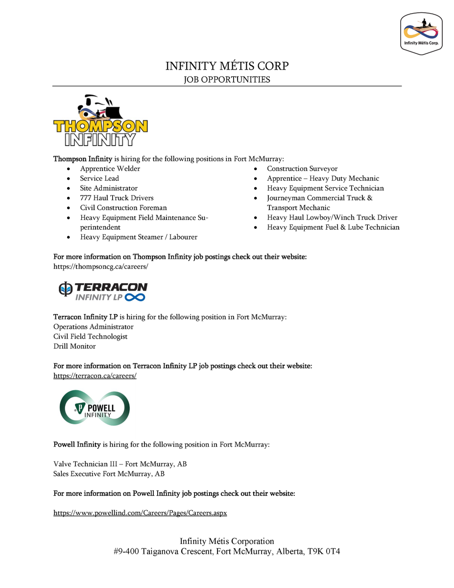 Infinity Métis Corporation tweet media