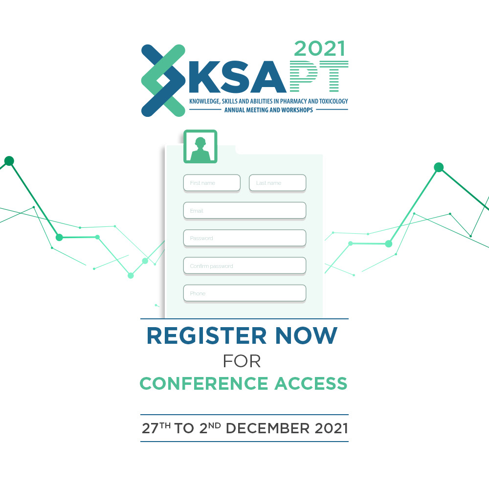 KSAPT_meeting's tweet photo. #KSAPT2021 is an event bring the best and brightest minds in the pharmaceutical and toxicology industry!
Register now to book your conference pass at https://t.co/VPoetM4W1E.
#pharma #toxicology #eventsinksa #medevent #eventsof2021 https://t.co/pJgYHqW2dd