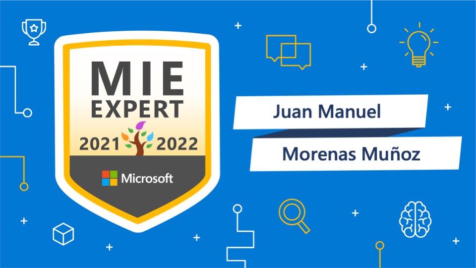 JmMorenasTic's tweet photo. Un placer otro año más formar parte de la familia #MIEExpert de @MicrosoftEduEsp
#GoMicrosoft
#SoyProfePorVocación https://t.co/5qD26aiYsJ
