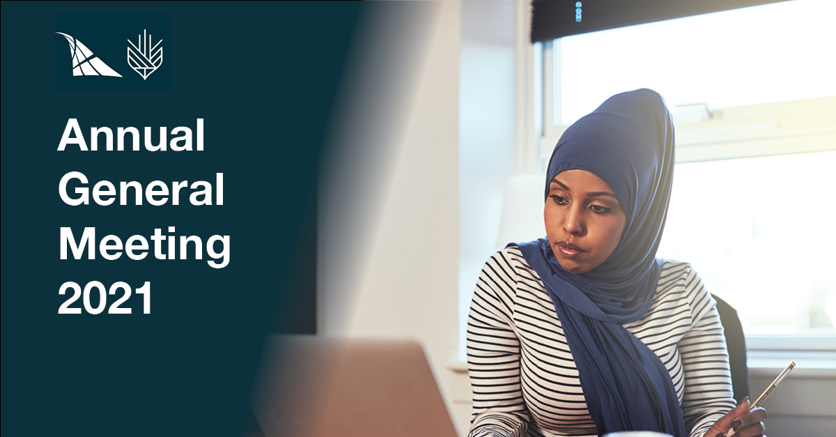 himcollegeca's tweet photo. The AGM 2021 package is now available for those who were unable to attend the live event on June 24, 2021. Find the 2020-2021 Accountability Report, a recording of the 2021 Annual General Meeting, answers from our town hall, and more here:  
https://t.co/fll1Yws8mb https://t.co/pVFaI3HkE3