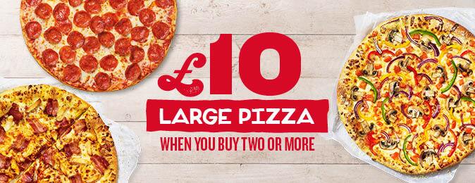 pizzahutneath's tweet photo. Who likes the sound of £10 Large Pizzas?

At #PizzaHut Large Pizzas are just £10 when you buy 2 or more.

That's any Large Pizza on our menu, including the all new Beyond Meat range.

Upgrade to Stuffed Crust for £2.59.

Order online today at: https://t.co/1Ev28pFIIX https://t.co/Eeh3hCxEsn