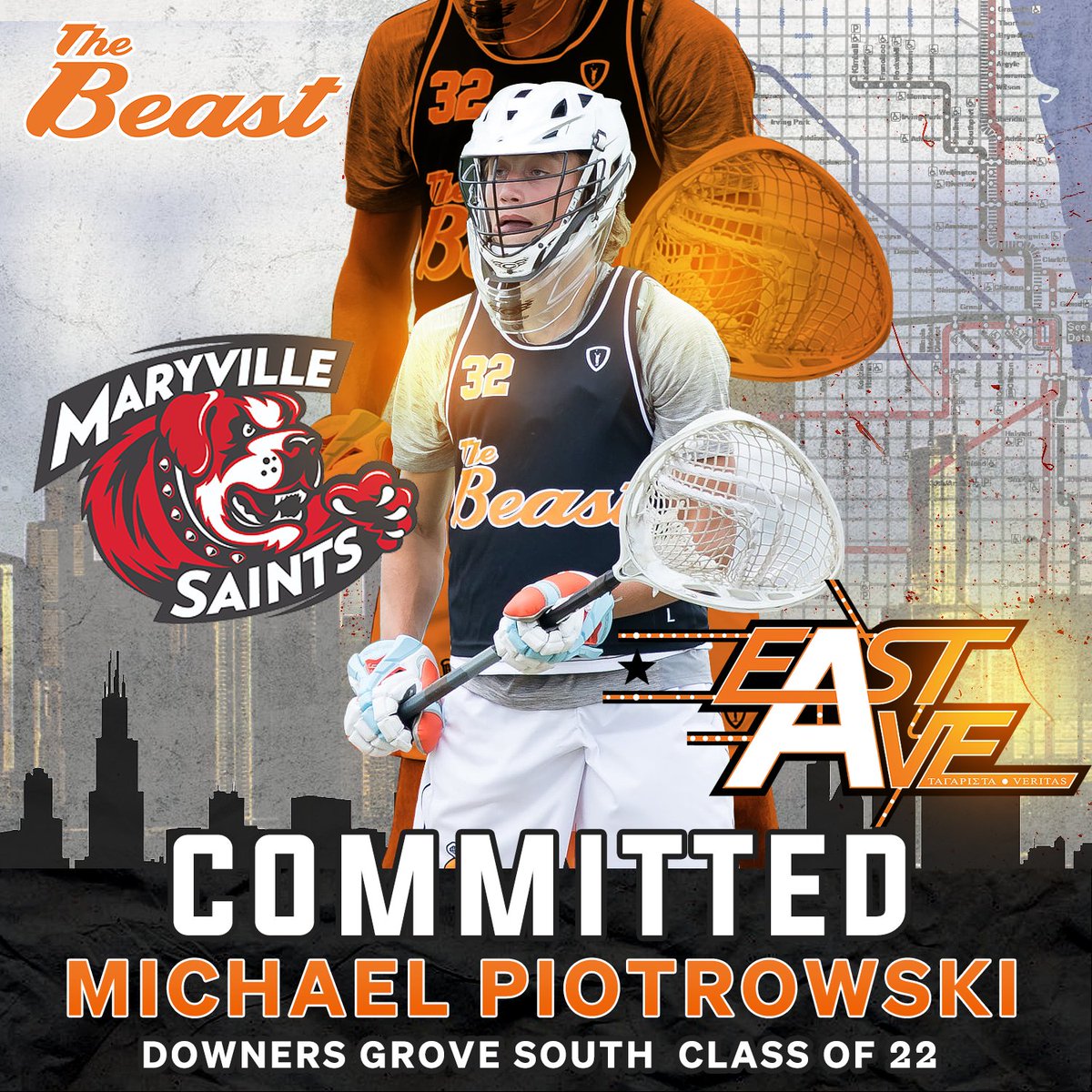 East Ave Lacrosse Congrats To Our 22aa Certified Michael Piotrowski Downers Grove Teamillacrosse 22 Ti22 On His Schoolfirst Commitment To Study Business And Play D2 Lacrosse Maryvillelax Eastavecommits