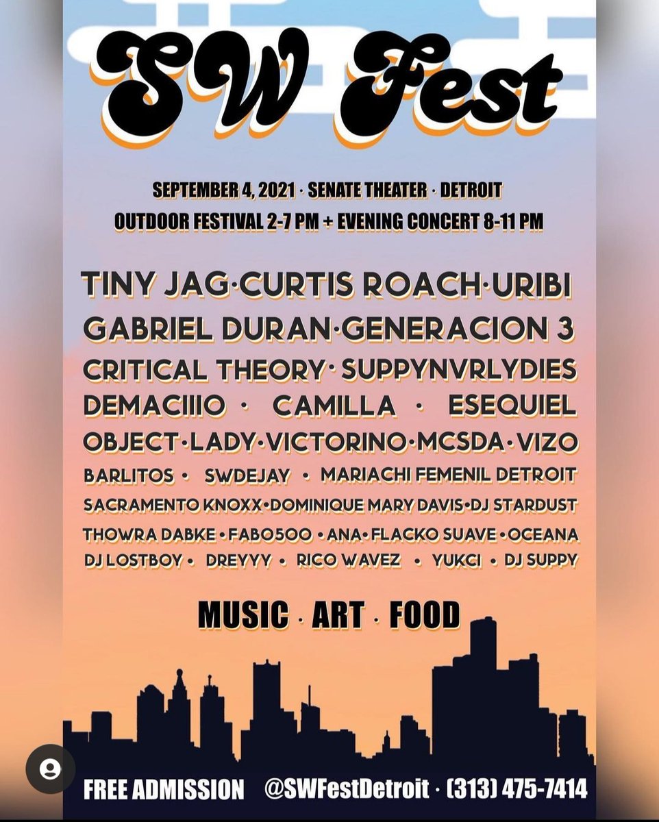 DetHealth's tweet photo. This Saturday we'll be administering COVID-19 vaccines at the SW Fest! A full day of music, art, and food! https://t.co/b0d1sAPeZK