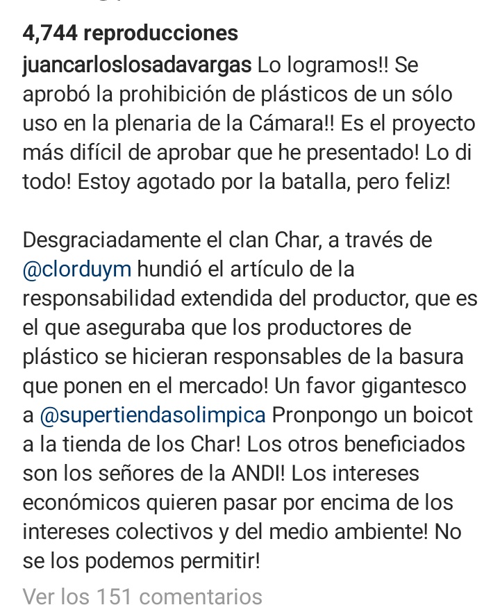 Nunca más compare en las tiendas Olímpica, los Char hunden artículo de responsabilidad extendida del productor 😡 
instagram.com/p/CTU0f4fn9Yb/…
#ChaoPlasticoDesechable