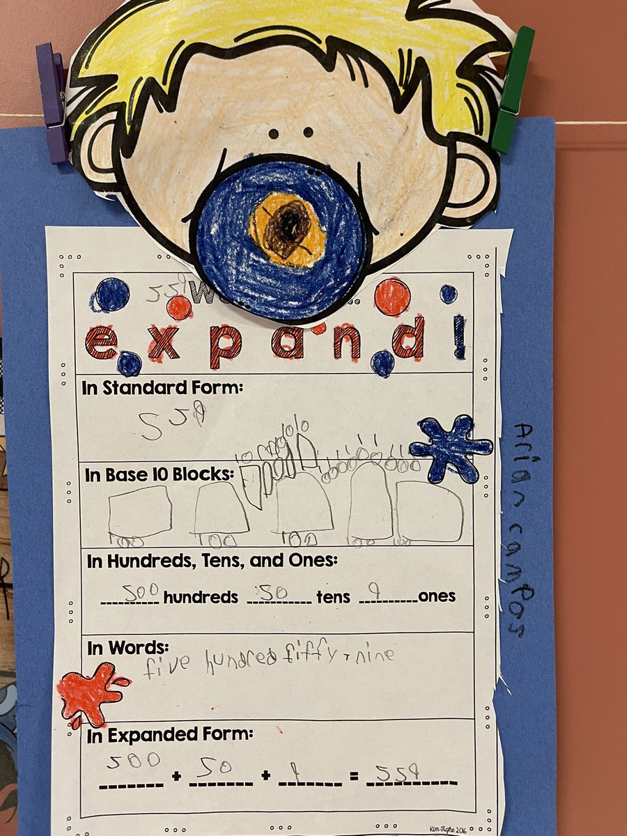 MalikkaGhei's tweet photo. We can represent 3 digit numbers in different ways! Watch us EXPAND 😉 
@LopezprinciPAL @CarrilloES_HISD 
#TeamCarrillo #SecondGrade #TeamCarrillo2nd2None #Math #craftivity #teacherlife #teacher https://t.co/a2NIJ6G8Gd
