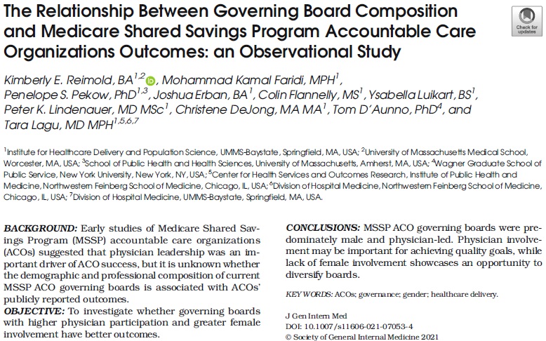 JGIM Journal of General Internal Medicine (@journalgim) on Twitter photo Higher levels of physician participation in MSSP #ACO governing boards was associated with a lower all-cause unplanned admission rates for patients w/ heart failure & for patients with multiple chronic conditions. <a href="/KimReimold/">Kim Reimold</a> <a href="/Baystate_Health/">Baystate Health</a> @UMassMedical link.springer.com/article/10.100… Higher levels of physician participation in MSSP #ACO governing boards was associated with a lower all-cause unplanned admission rates for patients w/ heart failure & for patients with multiple chronic conditions. <a href="/KimReimold/">Kim Reimold</a> <a href="/Baystate_Health/">Baystate Health</a> @UMassMedical link.springer.com/article/10.100…