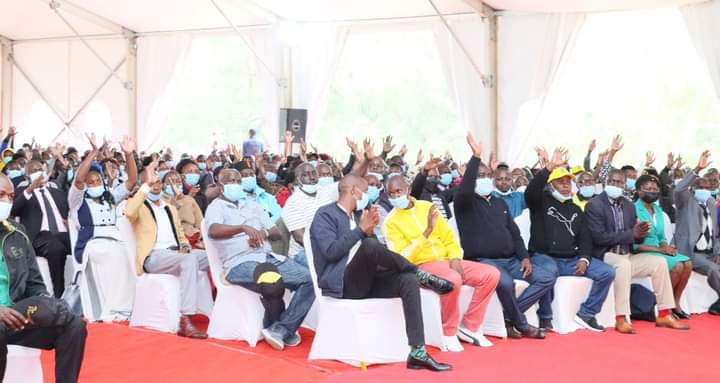 With grassroots leaders from Subukia, Rongai, Bahati, NTE, Molo &amp; NTW held discussions with the DP on various issues touching on the residents of Nakuru County including on the bottom up economic model. Together we can!