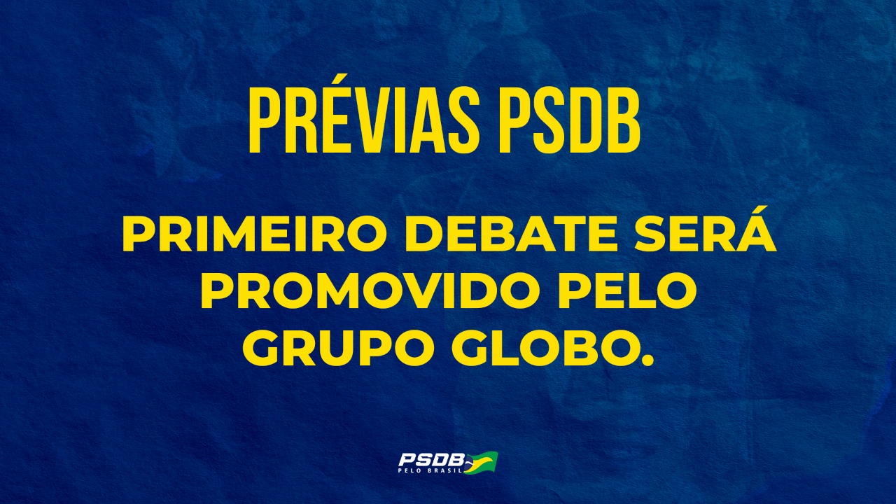 PSDB 🇧🇷 on Twitter: &quot;O Grupo Globo irá promover o primeiro debate das  prévias presidenciais do PSDB. A ser promovido pelo jornal O Globo, o  encontro acontecerá no Rio de Janeiro, no